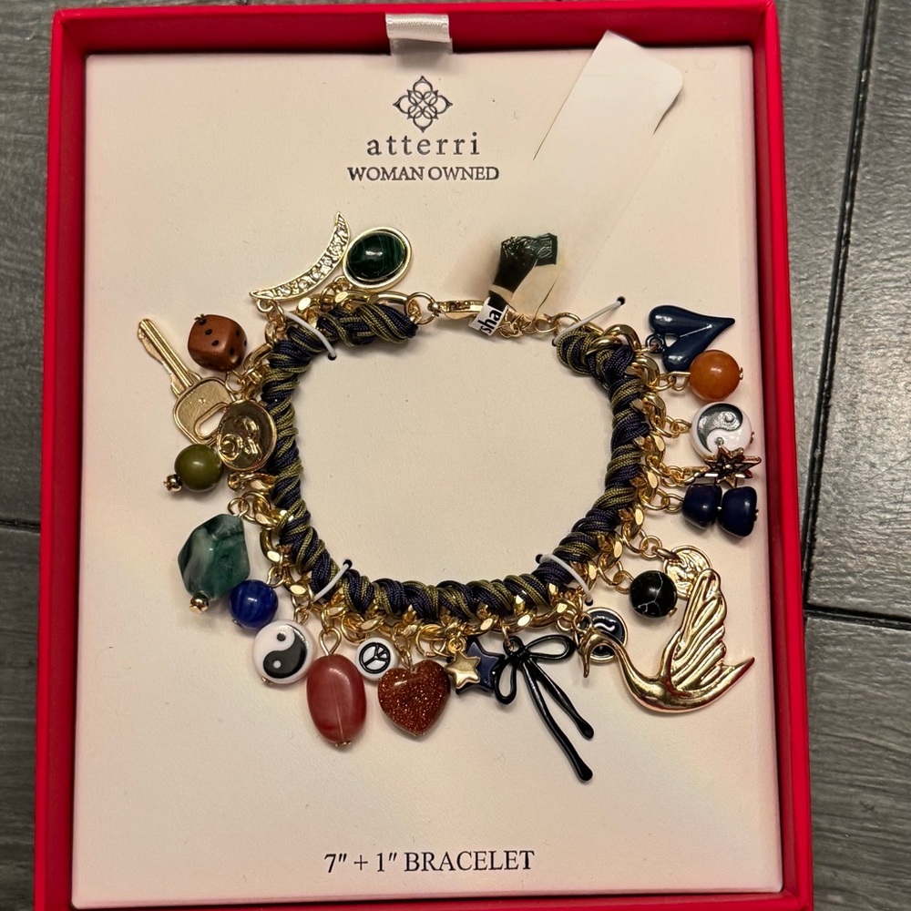 Atterri Gold Charm Bracelet. Viral. NWT